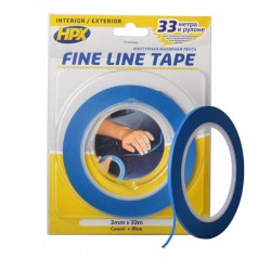 HPX FINE LINE - 3мм x 33м - маскувальна стрічка (скотч) для криволінійних форм
