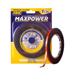 Стрічка двостороння MAXPOWER чорна 9 мм